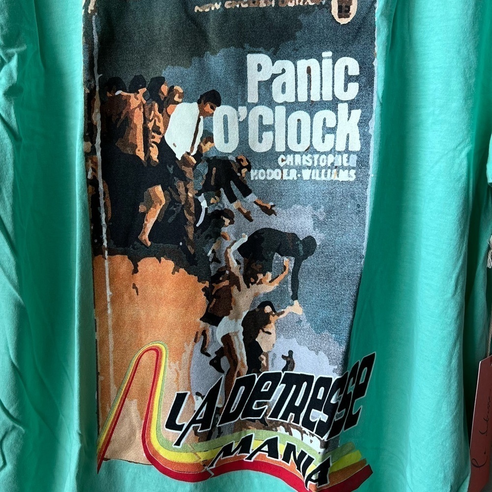 New with tags La Detresse Mania Panic O'Clock Tee Thin Mint - Size L - Picture 5 of 8